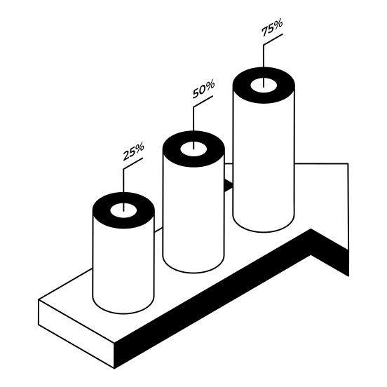 Percentage, Growth, Arrow, Increase, Report illustration