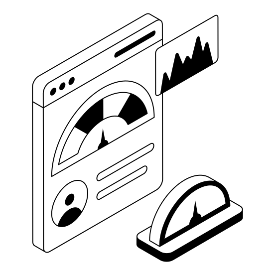 Performance, Productivity, Efficiency, Speedometer, Meter illustration
