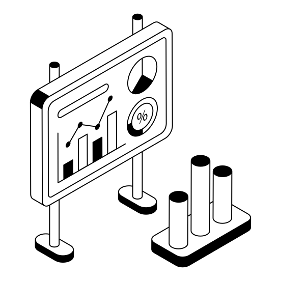 Presentation, Training, Board, Research, Report illustration