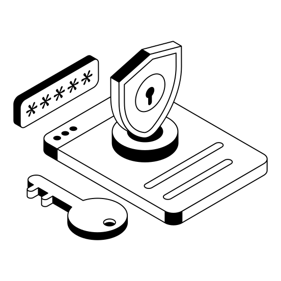 Secure, Login, Password, Profile, Account illustration