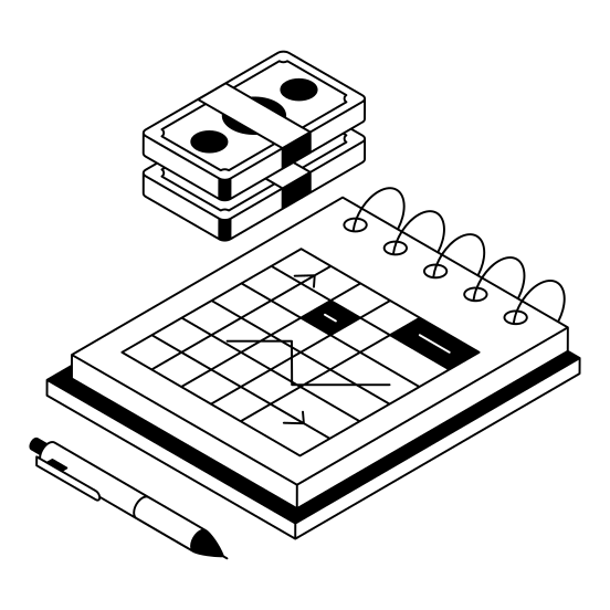 Statement, Document, Sales, Money, Banknotes illustration