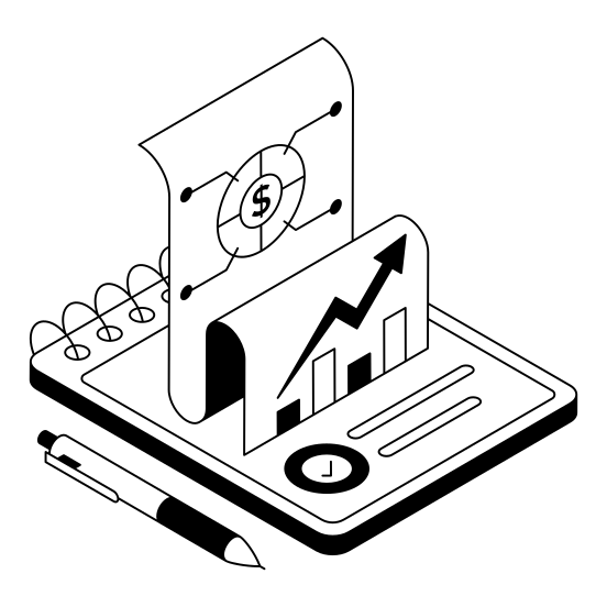 Statement, Profit, Document, Notepad, Report illustration