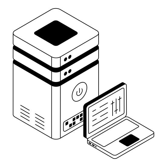 Storage, Server, Data, Center, Hosting illustration