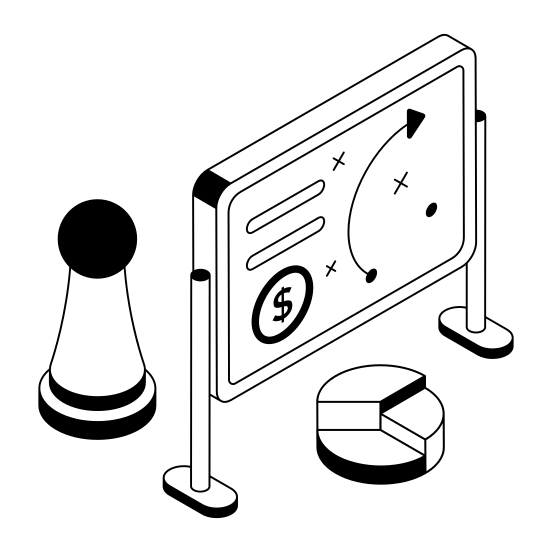 Strategy, Tactics, Scheme, Approach, Sales illustration