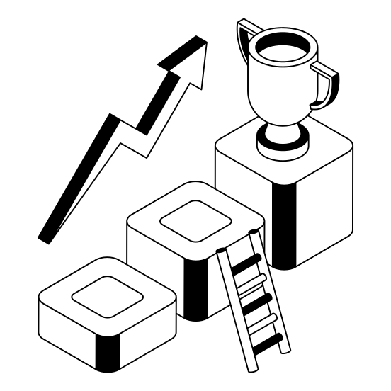 Success, Achievement, Reward, Award, Growth illustration