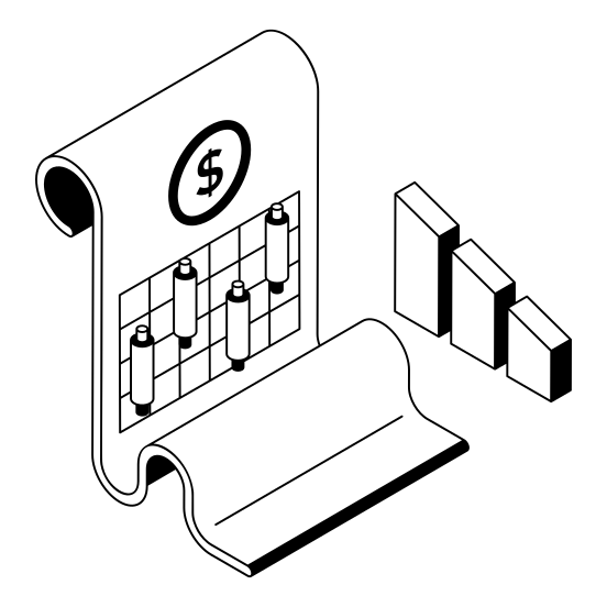 Trading, Sales, Statement, Finance, Paper illustration