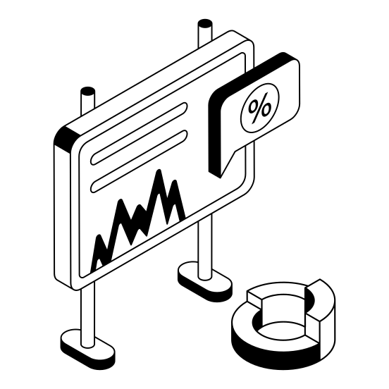 Training, Presentation, Board, Pie, Report illustration