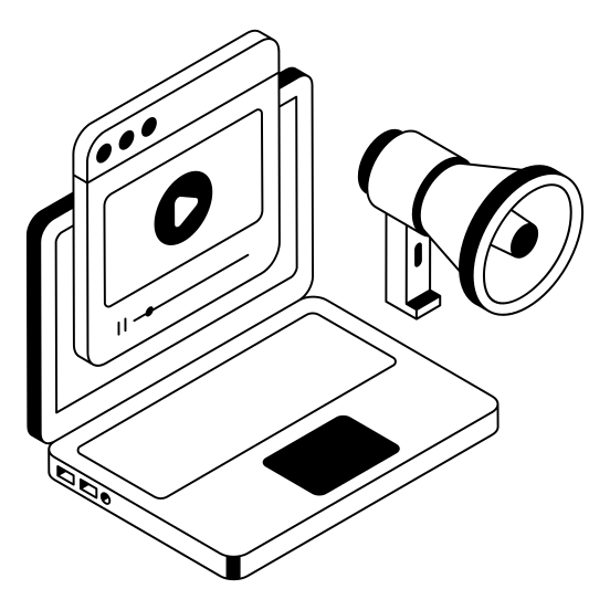 Video, Marketing, Promotion, Publicity, Advertising illustration