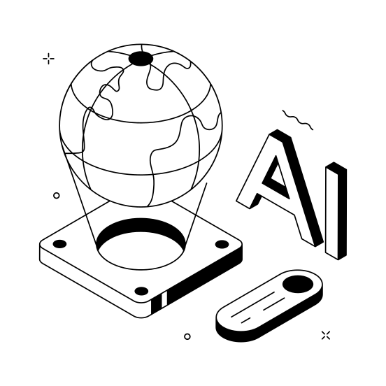 Ai, Artificial Intelligence, Hologram, Holographic, Smart illustration