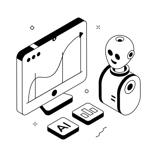 Analytics, Data, Analysis, Robotics, Big Data,,, illustration