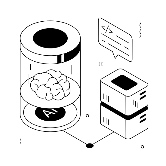 Brain, Technology, Neural, Network, Data illustration
