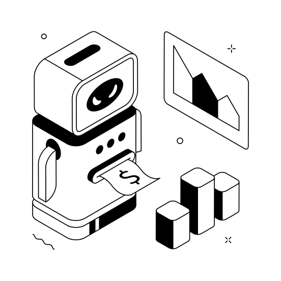 Business, Robot, Corporate, Intelligent, Robotics illustration