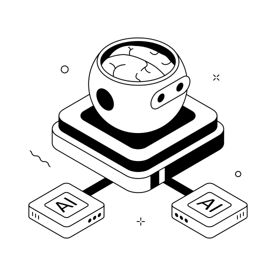 Neural, Network, Smart, System, Machine illustration