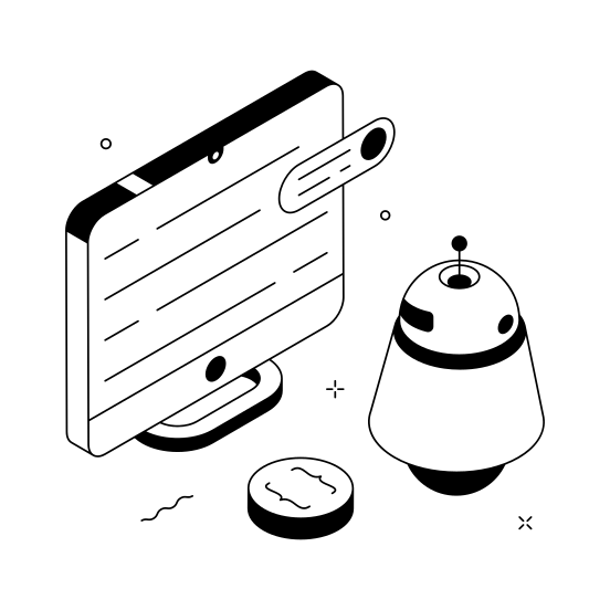 Robot, Coding, Programming, Software, Development illustration