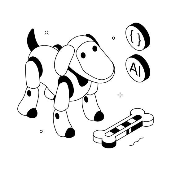 Robotic, Dog, Pet, Smart, Companion illustration