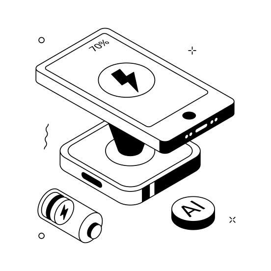 Wireless, Charger, Smart, Mobile, Machine illustration