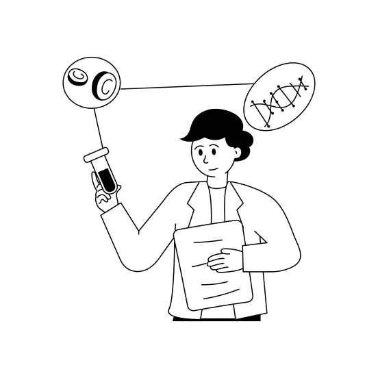 Blood, Test, Lab, Sampling, Researcher illustration