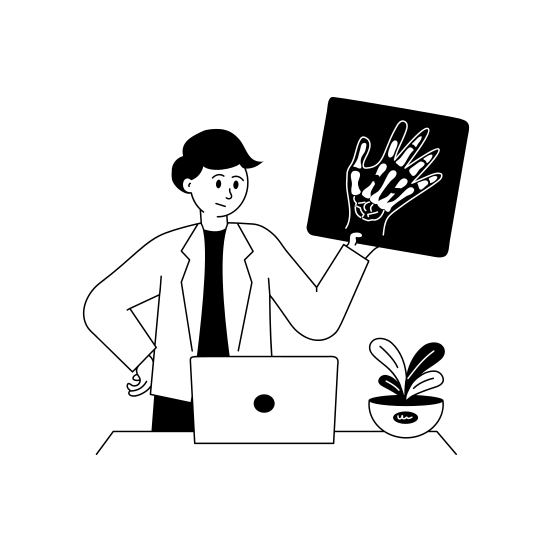 Hand, X Ray, Radiographic, Examination, Radiography illustration