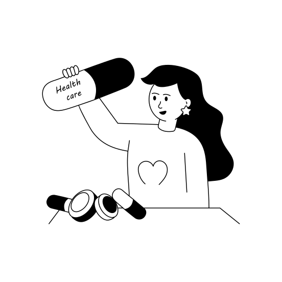 Healthcare, Medicine, Medical, Drugs, Researcher illustration