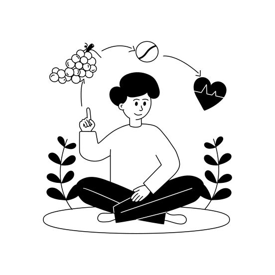 Healthy, Thoughts, Happy, Positive, Affirmation illustration