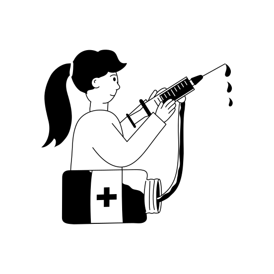 Injection, Holding, Vaccine, Medical, First Aid illustration