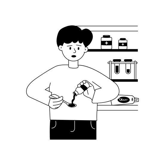 Liquid, Medicine, Syrup, Bottle, Tubes illustration