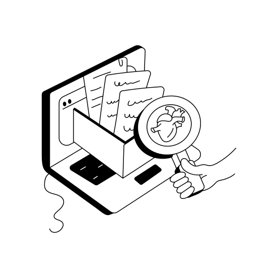 Patient, Record, Files, Drawer, Search illustration