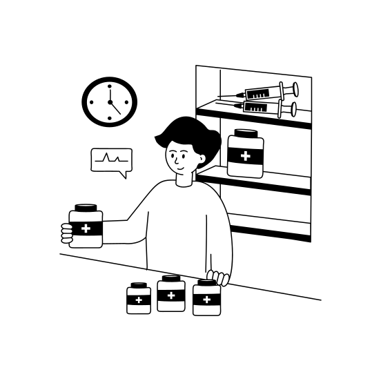Pharmacy, Pharmacist, Store, Medical, Medicine illustration