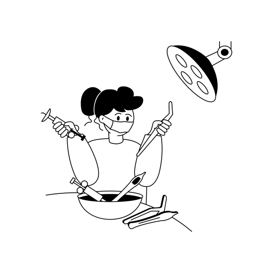 Surgical, Tools, Surgeon, Healthcare, Medical illustration