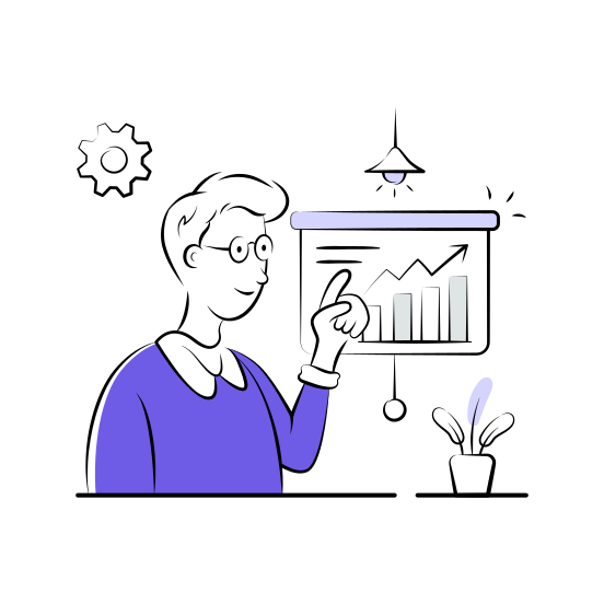 Business, Presentation, Seminar, Training, Growth, Success, Analysis illustration