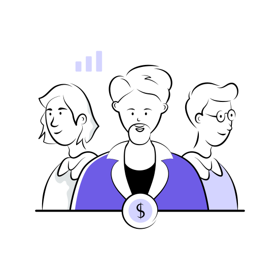 Business, Team, Teamwork, Collaboration, Financial, Success, Leadership illustration