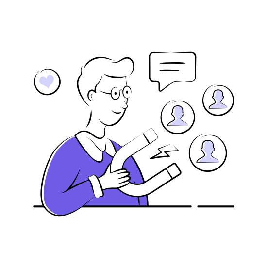 Customer, Attraction, Lead, Generation, Acquisition, Marketing, Client illustration