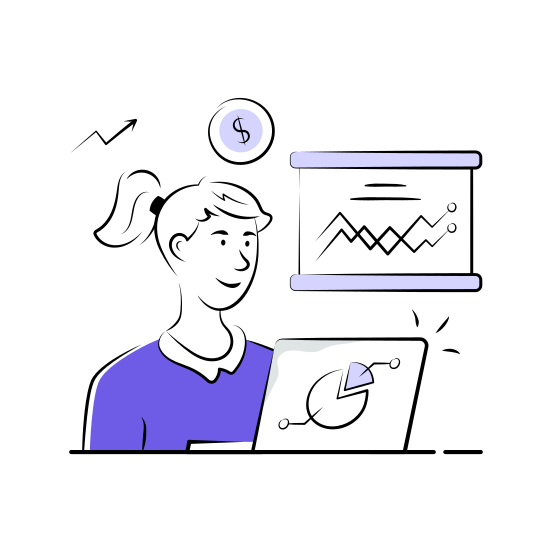 Financial, Management, Entrepreneur, Analysis, Data, Productivity, Investment illustration