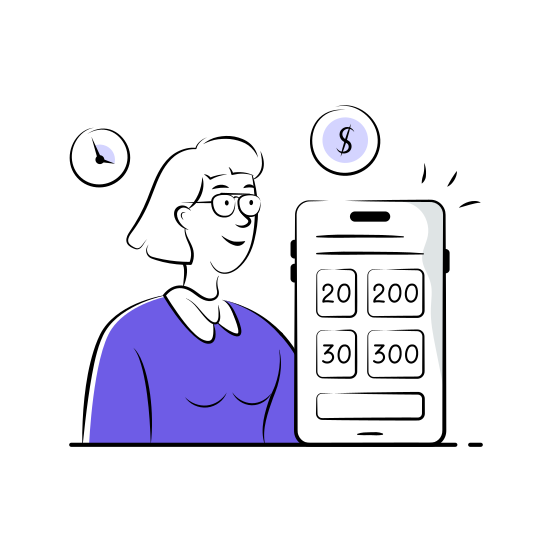 Mobile, Top Up, Financial, Planning, Technology, Payment, Options illustration