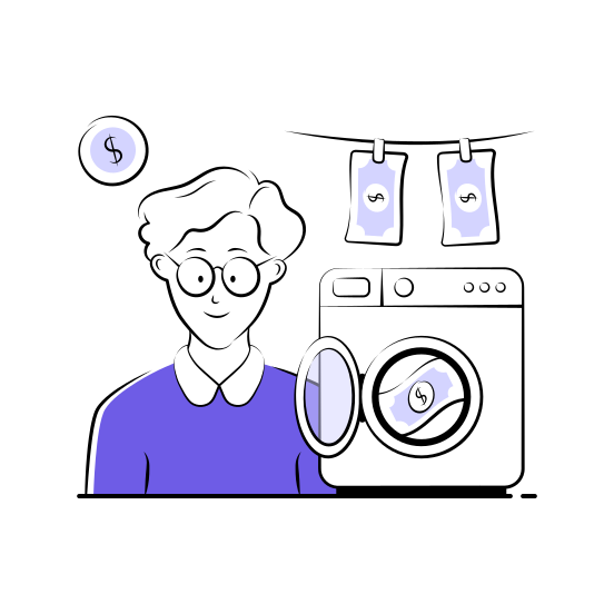 Money, Laundering, Financial, Crime, Illegal, Activity, Corruption illustration