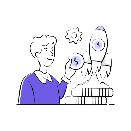 Startup, Investment, Entrepreneurship, Launch, Business, Funding, Growth illustration