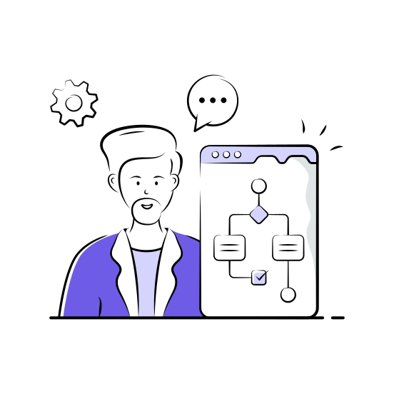 Workflow, Management, Businessman, Diagram, Business, Process, Flow illustration