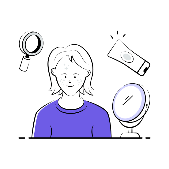 Acne, Treatment, Skincare, Medical, Dermatologist, illustration