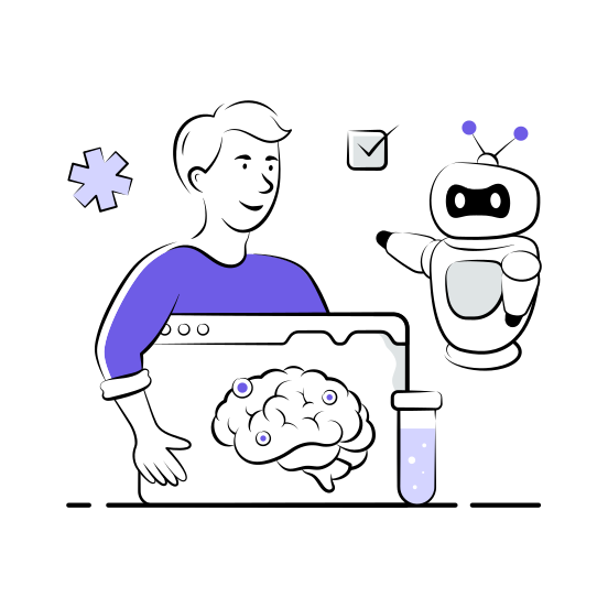 Ai, Diagnosis, Medical, Healthcare, Robot illustration