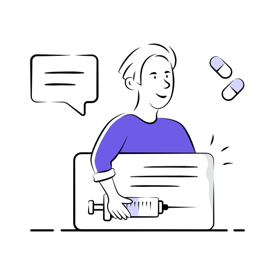 Education, Telehealth, Online, Consultation, Medicine illustration