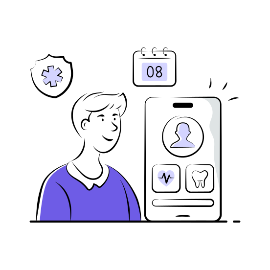 Health, Records, Electronic, Health App, Telehealth illustration