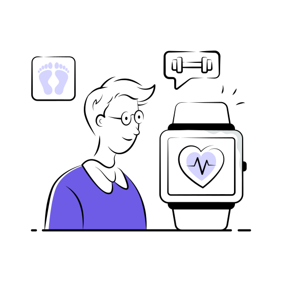 Medical, Healthcare, Smart, Smartwatch, Fitness illustration