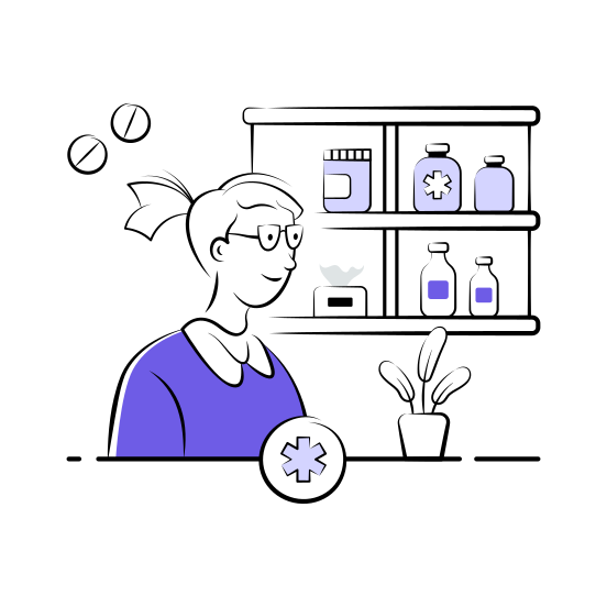 Pharmacy, Store, Pharmacist, Medicine, Drugstore illustration