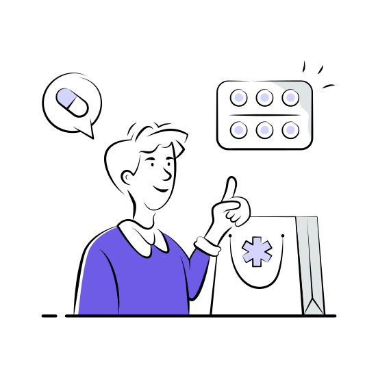 Receiving, Medicine, Patient, Medication, Pharmacy illustration