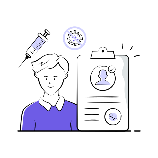 Vaccination, Immunization, Patient, Record, Medical illustration