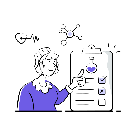 Virologist, Virus, Scientist, Infection, Research illustration