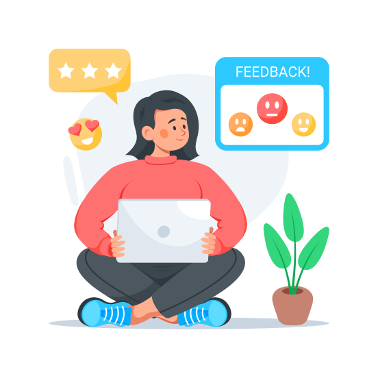 Customer, Consumer, Client, Feedback, Review illustration