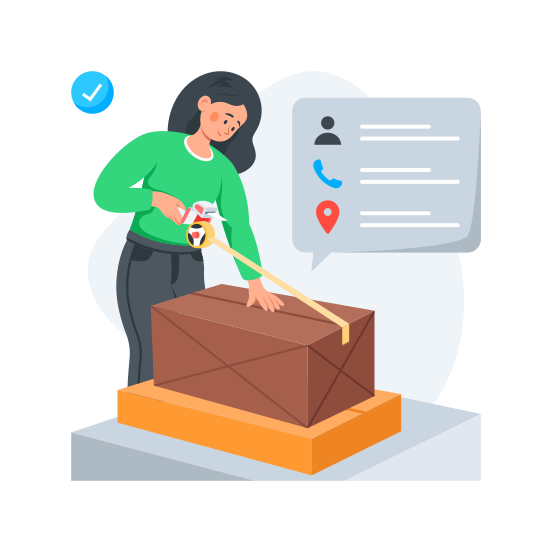 Delivery, Packaging, Logistics, Online, Shopping illustration