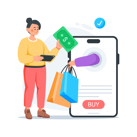 Digital, Transaction, Online, Shopping, Payment illustration