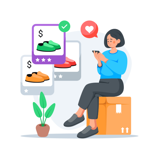 Fashion, Store, Online, Shopping, Ecommerce illustration